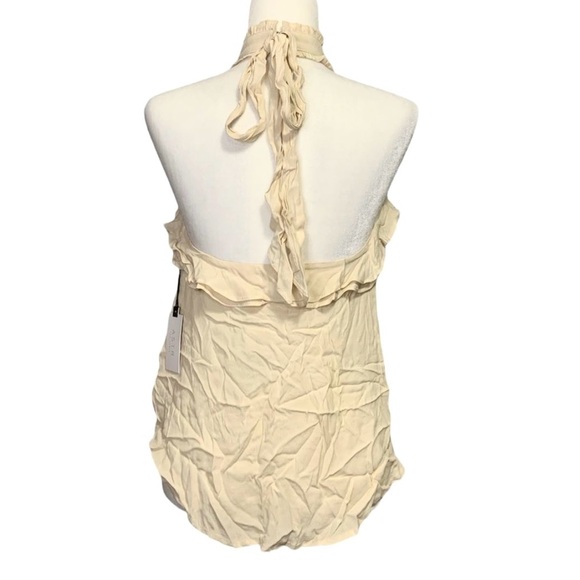 ASTR  Cream Halter Ruffle Keyhole Camisole Top - Picture 2 of 8